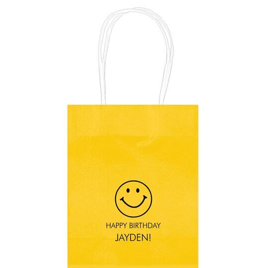 Smiley Face Mini Twisted Handled Bags